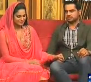Veena Malik & Asad Bashir Facing Youth For the First Time
