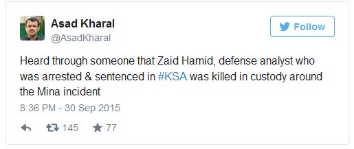 Zaid Hamid is dead Why Pak govt not confirming the unconfirmed news with Saudi govt (2)