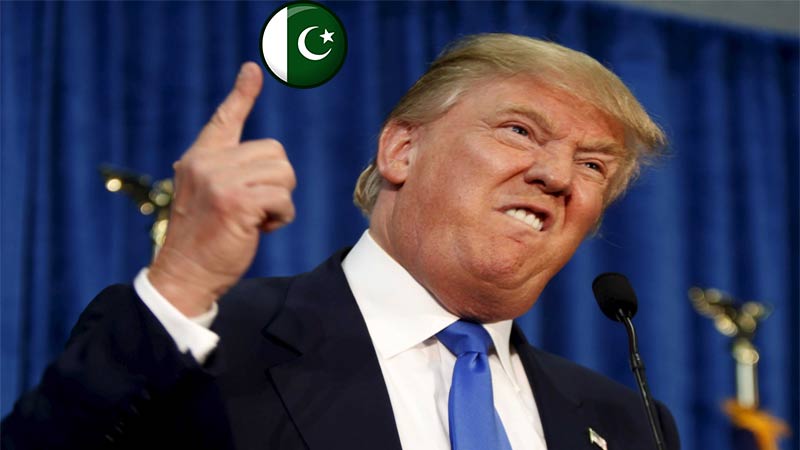 donald trump with pakistani flag