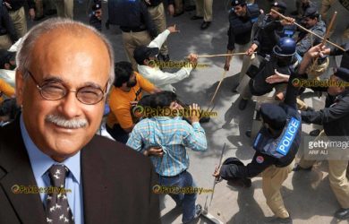 najam sethi,baton charge,police,journalists,pakistan