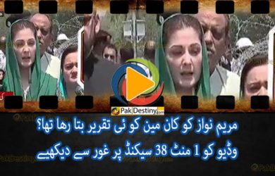 Maryam Nawaz caught earplug