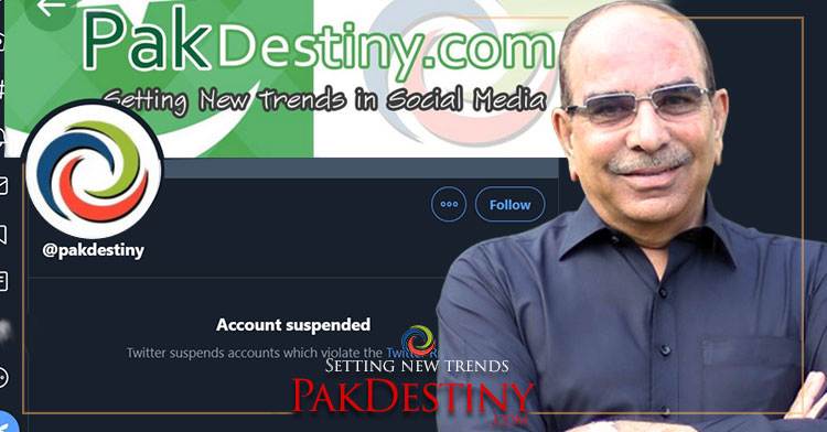 Pak Destiny Tweeter account suspended soon after it broke Malik Riaz story involving £190million in Britain to be handed over to Pakistan