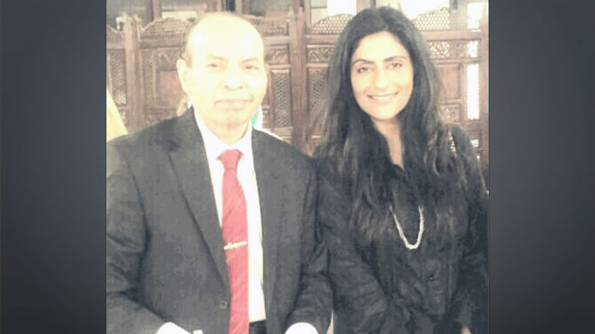 Dr Mubbashar with Sarvat Hossein