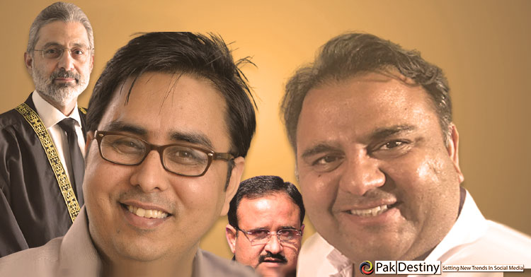 Anti-Buzdar duo -- Fawad Chaudhry and Shahbaz Gill -- gang up against Justice Isa 
