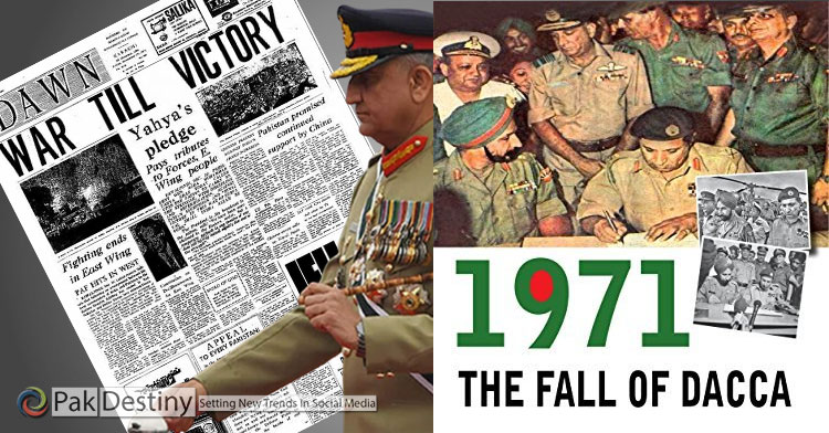 Gen Bajwa and 1971 debacle -- facts and myths --