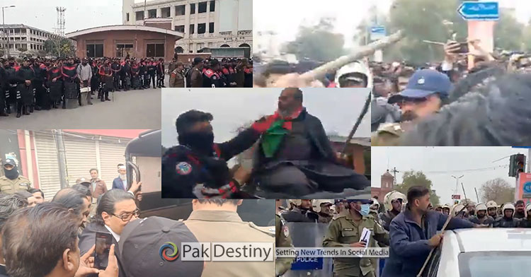 Yet another police onslaught on PTI workers protesting against massive rigging -- dozens arrested