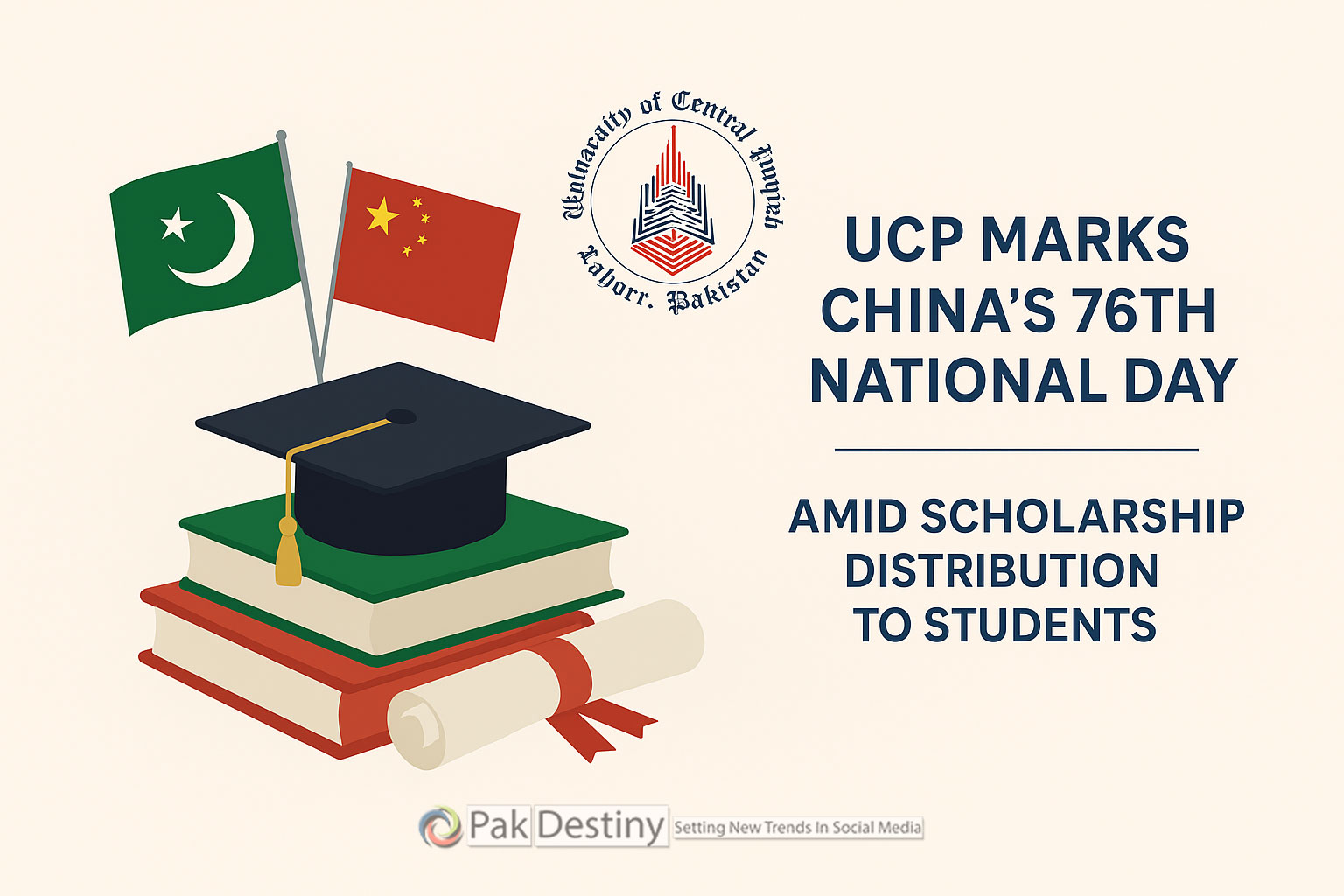 UCP marks China’s 76th national day amid  scholarship distribution to students