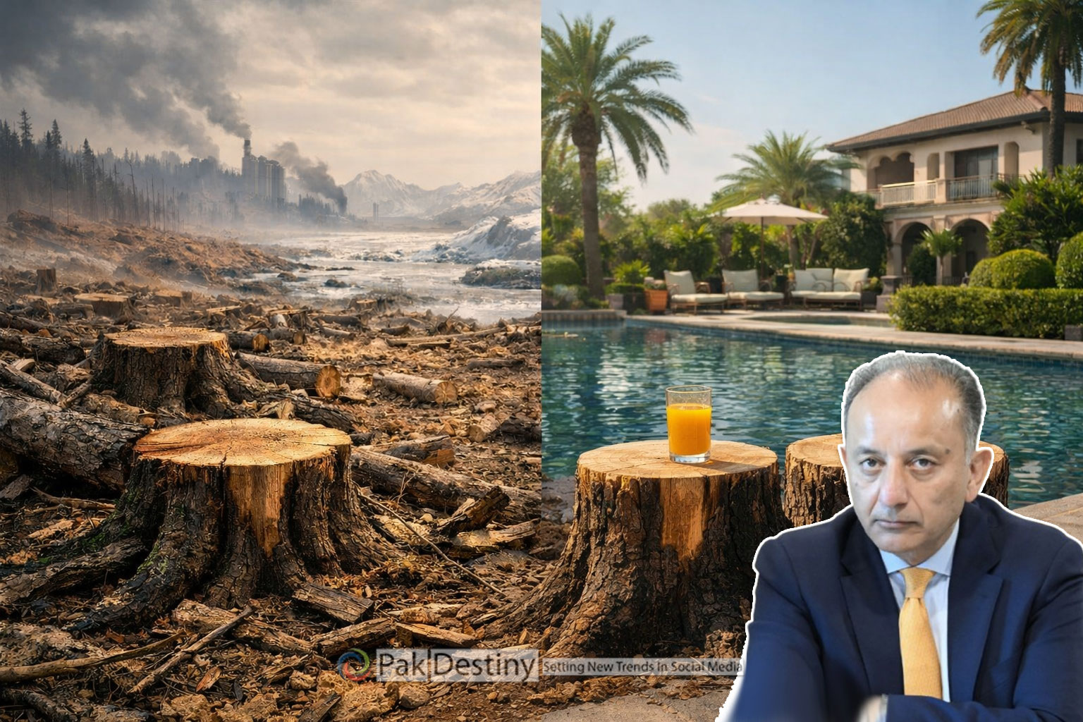 PMLN climate ministers' hypocrisy on thousands of trees cutting brutally exposed