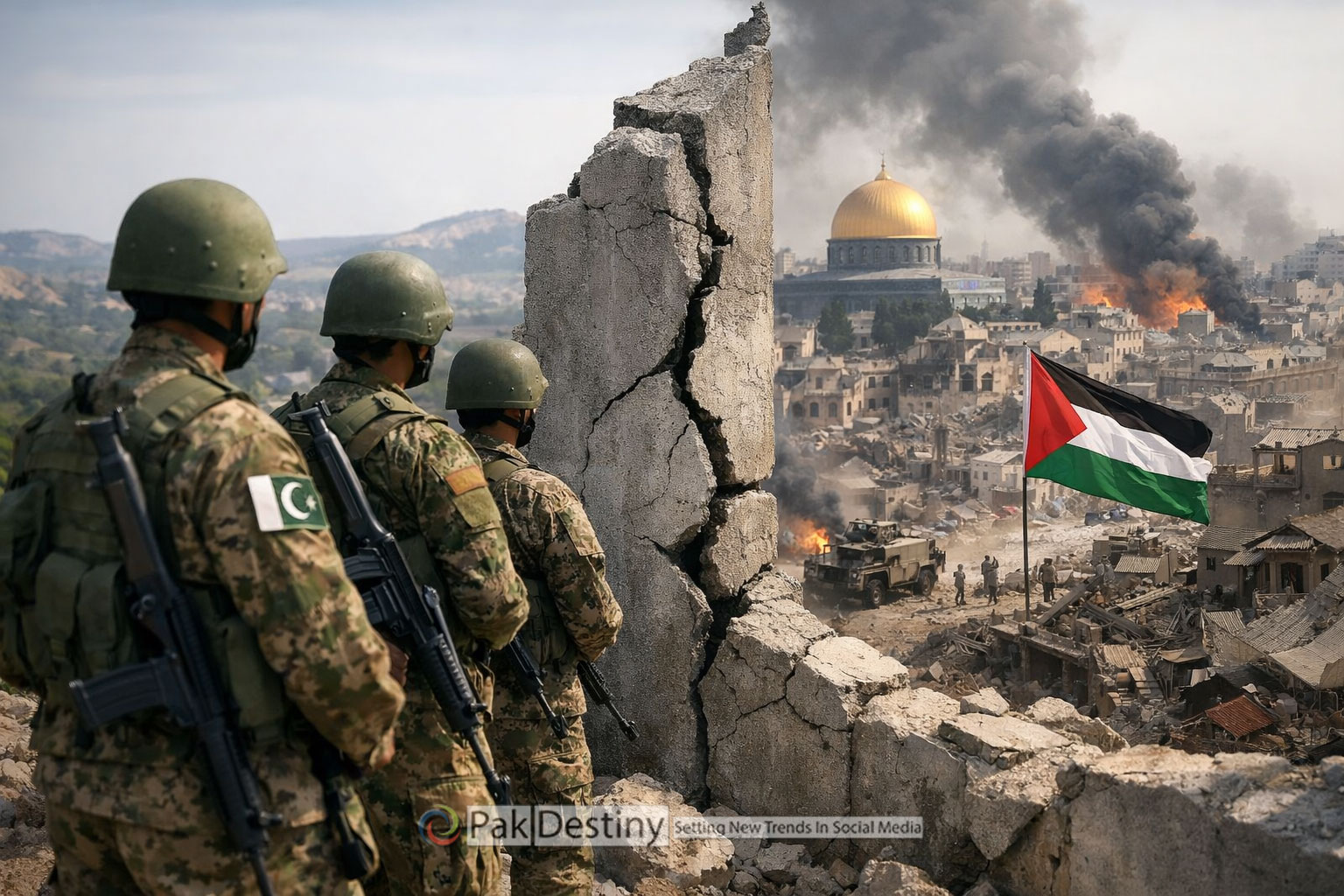 A moment of decision that could reshape a nation’s path. 🇵🇰 As flames rise over a shattered skyline, the question grows heavier: Should Pakistan step beyond diplomacy and into direct action? A test not just of strength — but of strategy, consequence, and history.