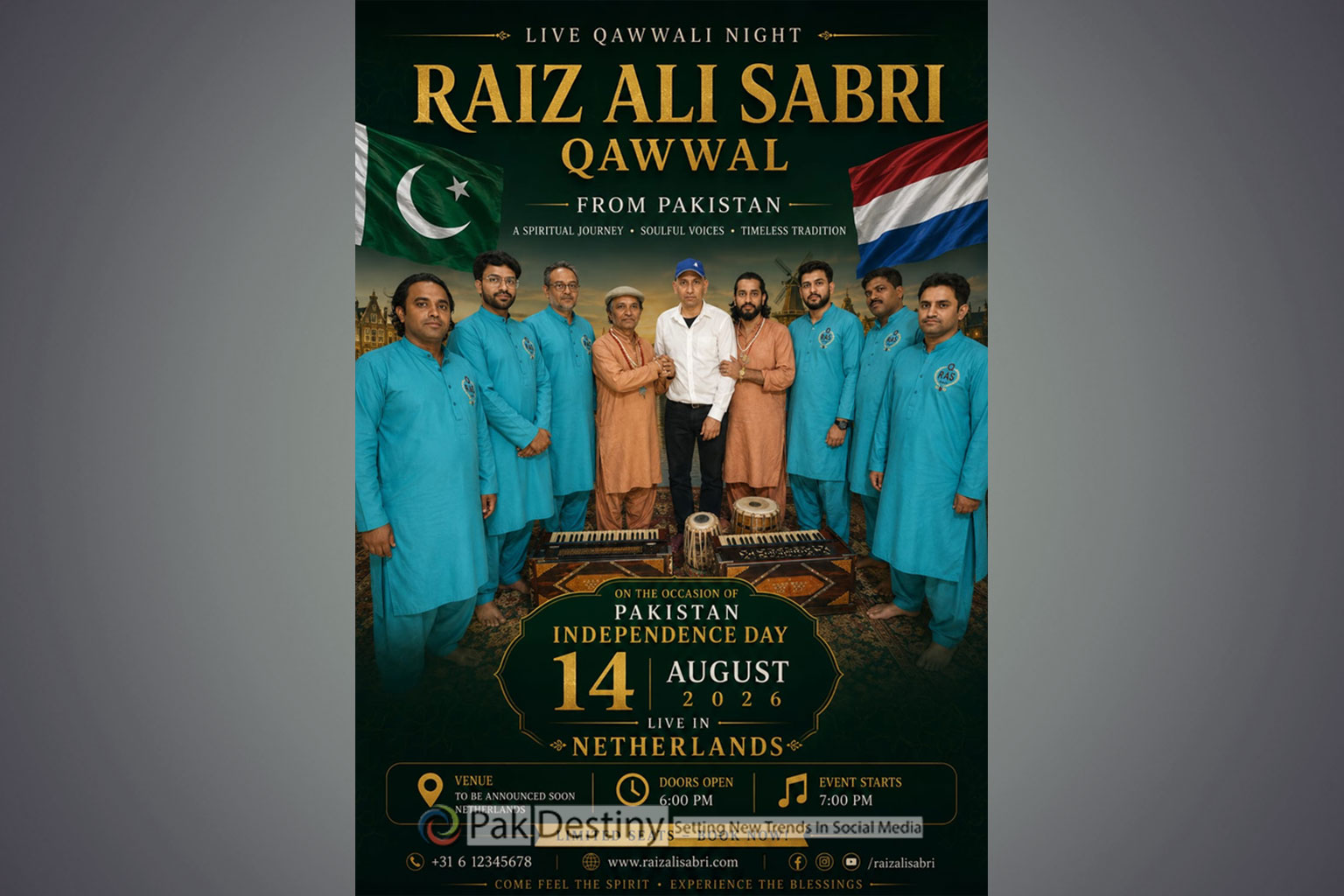 The Pakistani community in the Netherlands is set to celebrate Pakistan's Independence Day with cultural events, traditional performances, and activities promoting unity and heritage.