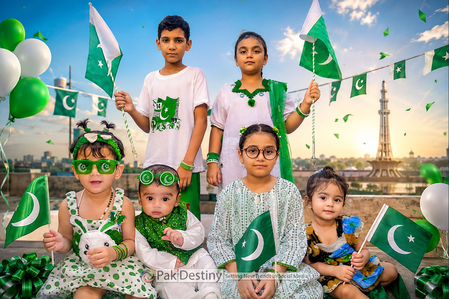 Little patriots paint the town green and white